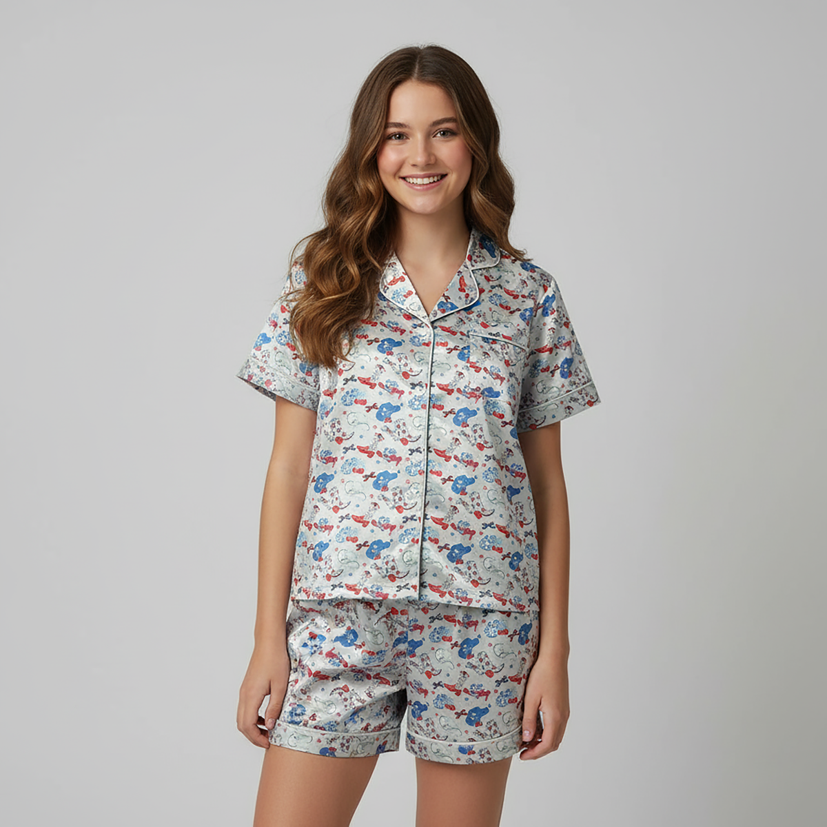 Satin Pajama Set, American Cowgirl