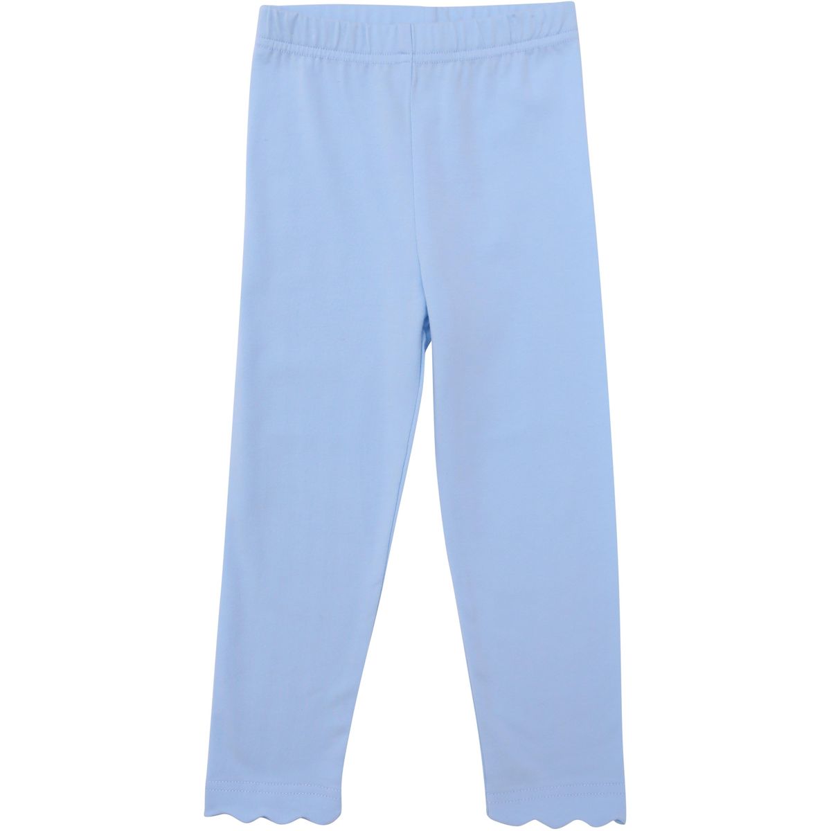 Scalloped Leggings, Light Blue