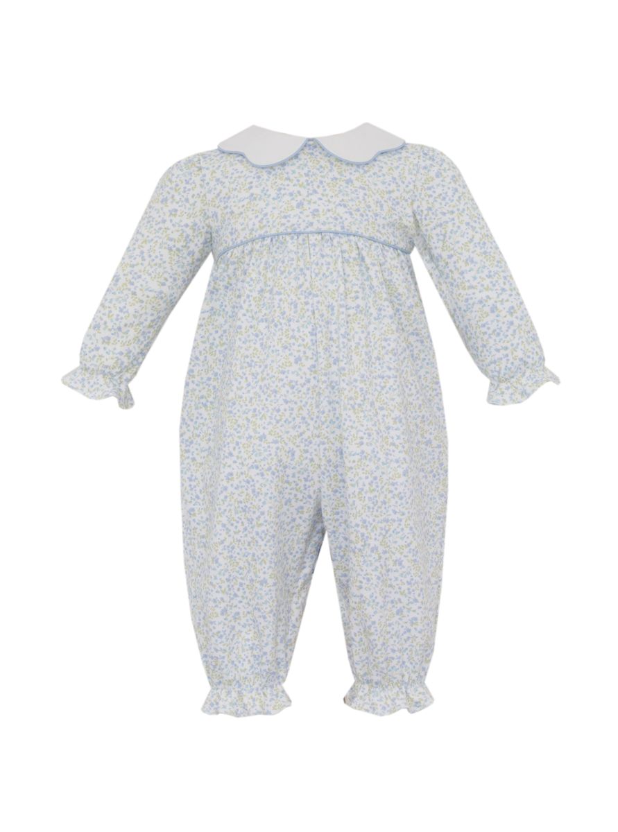 Caroline Romper, Tiny Blue Floral