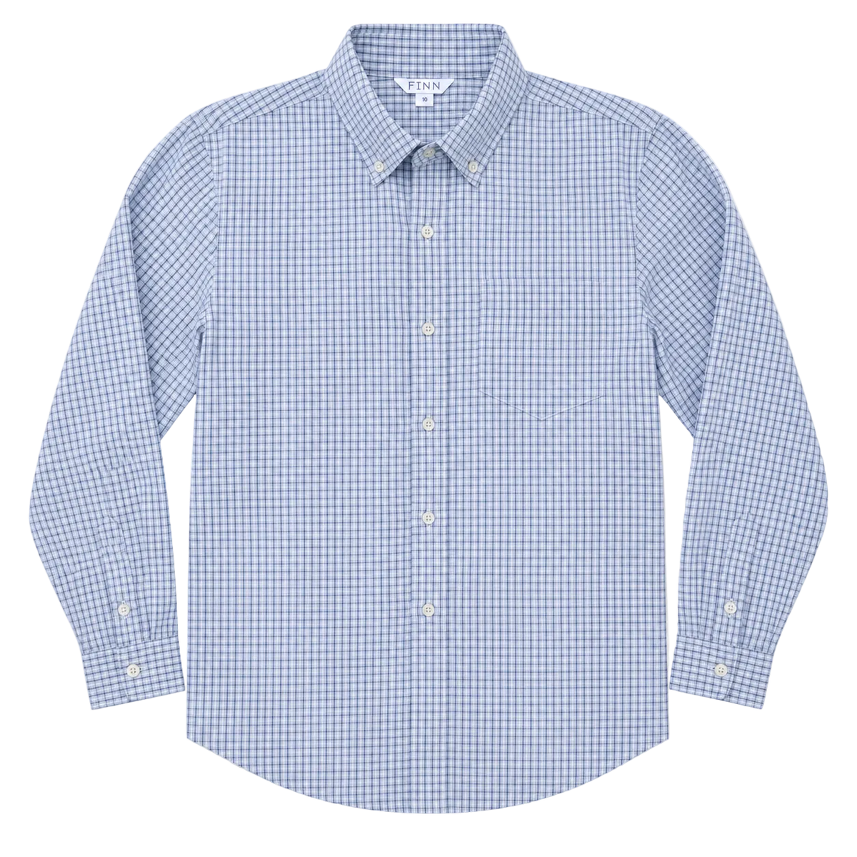 Pierfront Button Down, Springwater Blue Plaid