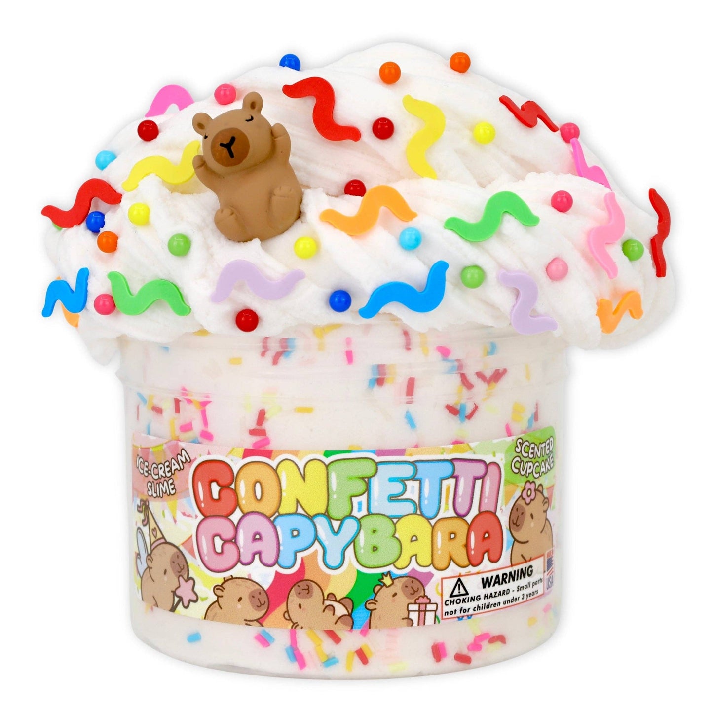 Confetti Capybara - Ice Cream Textured Slime