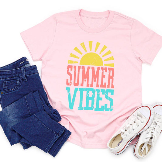Summer Vibes Graphic Tee - Pink