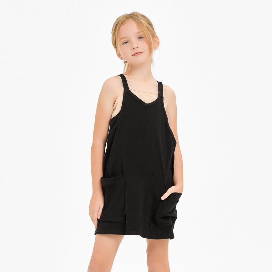 Relaxed Tank Dress with Built-In Romper Lining - Assorted Colors