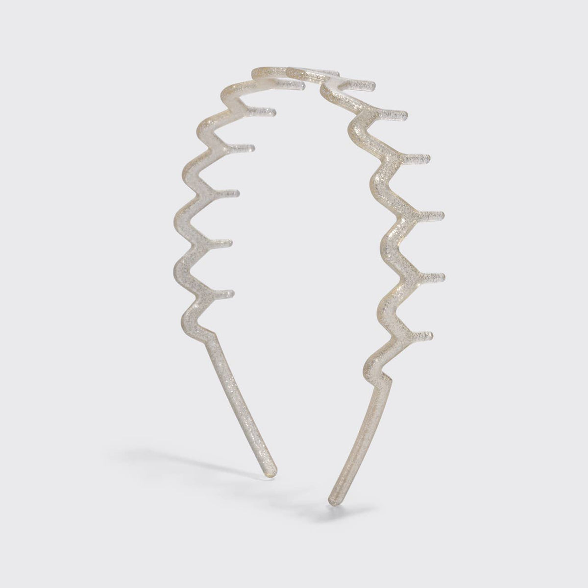 Recycled Plastic Zigzag Headbands 2pc Set, Gold & Silver