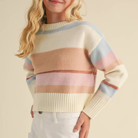 Stripe Round Neck Sweater