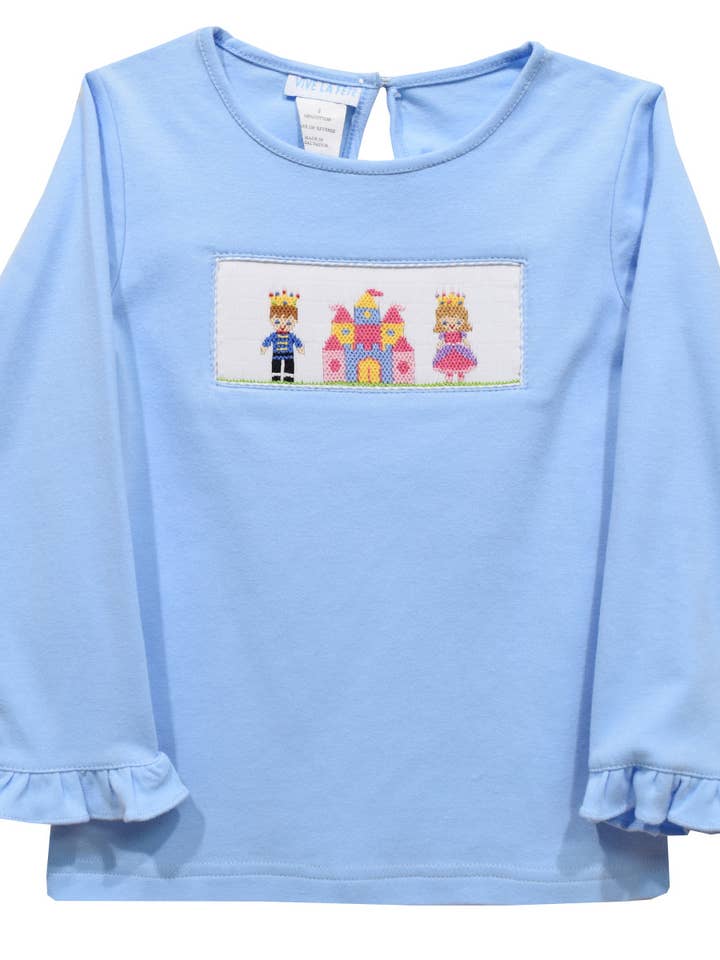 Princess and Castle Smocked Long Sleeve Shirt