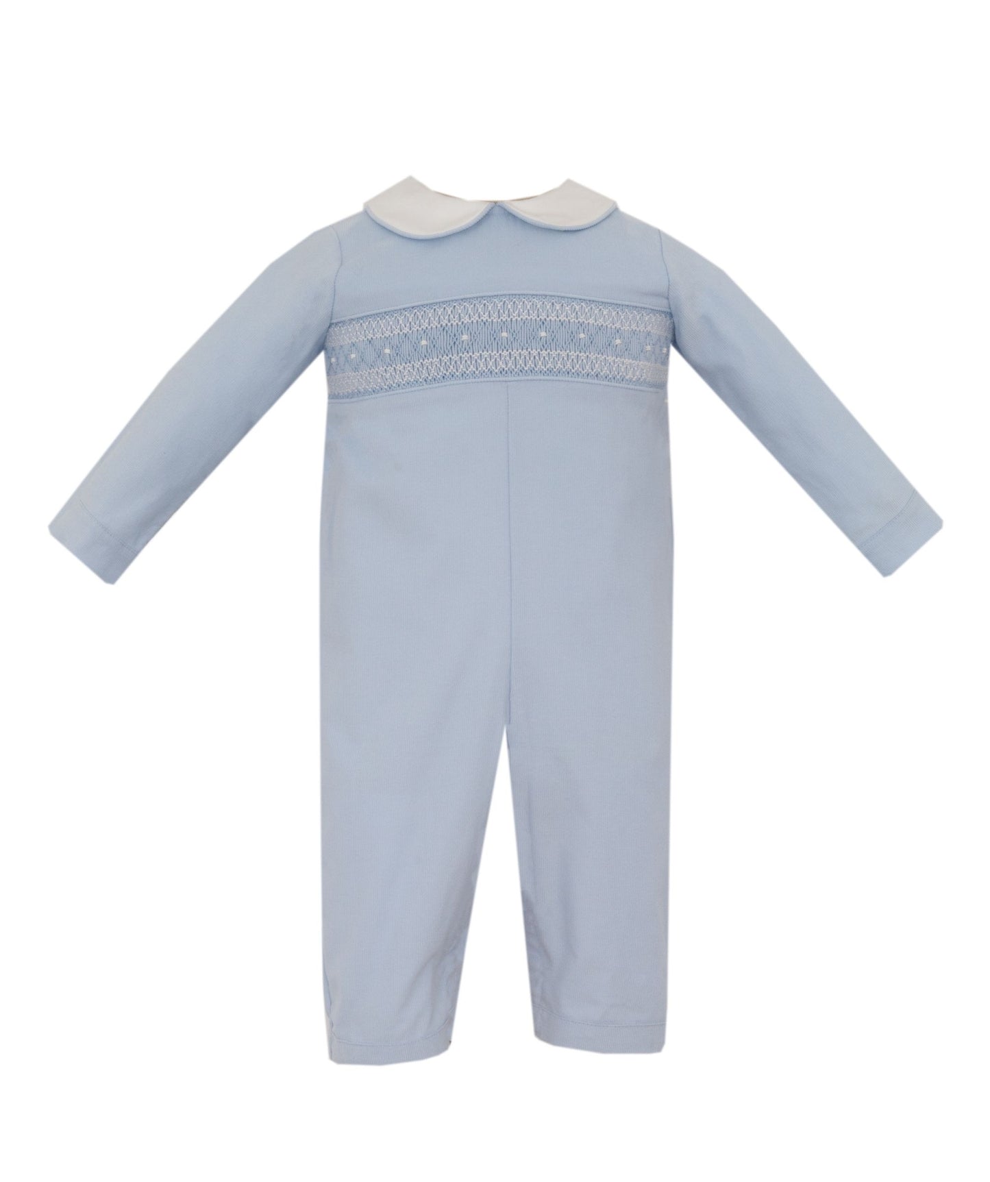 Ethan Light Blue Corduroy Long Romper