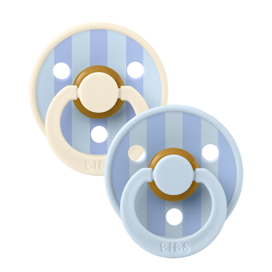 BIBS STUDIO Colour 2 Pack Block - Baby Blue/Dusty Blue Mix