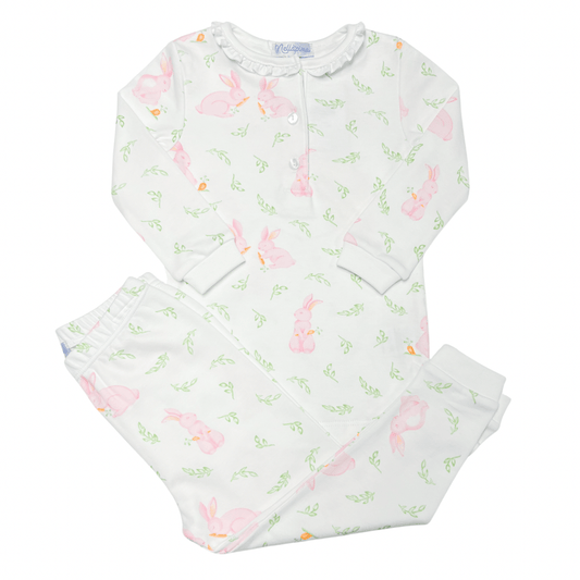Bunny Print Pajamas, Pink