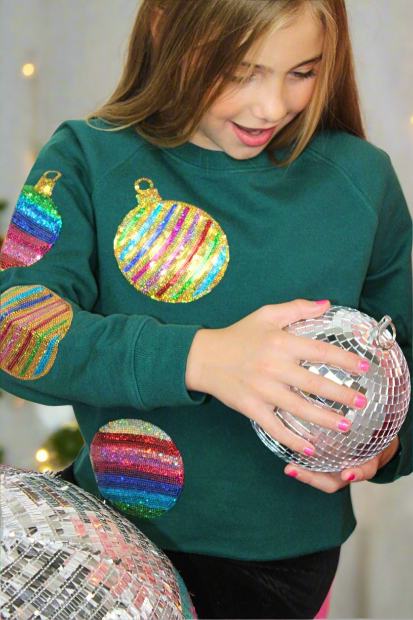 Sequin Ornaments Sweatshirt