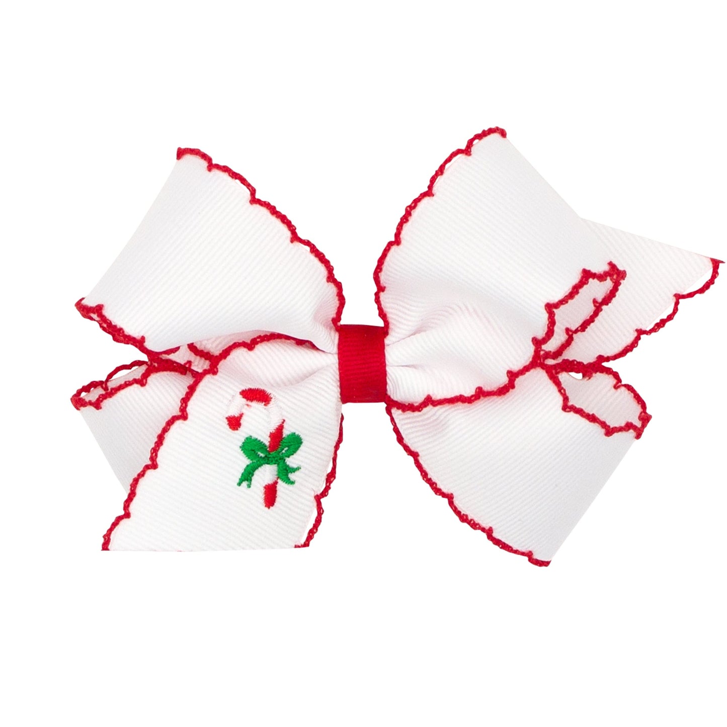 Candy Cane Moonstitch Bow (2 Sizes)