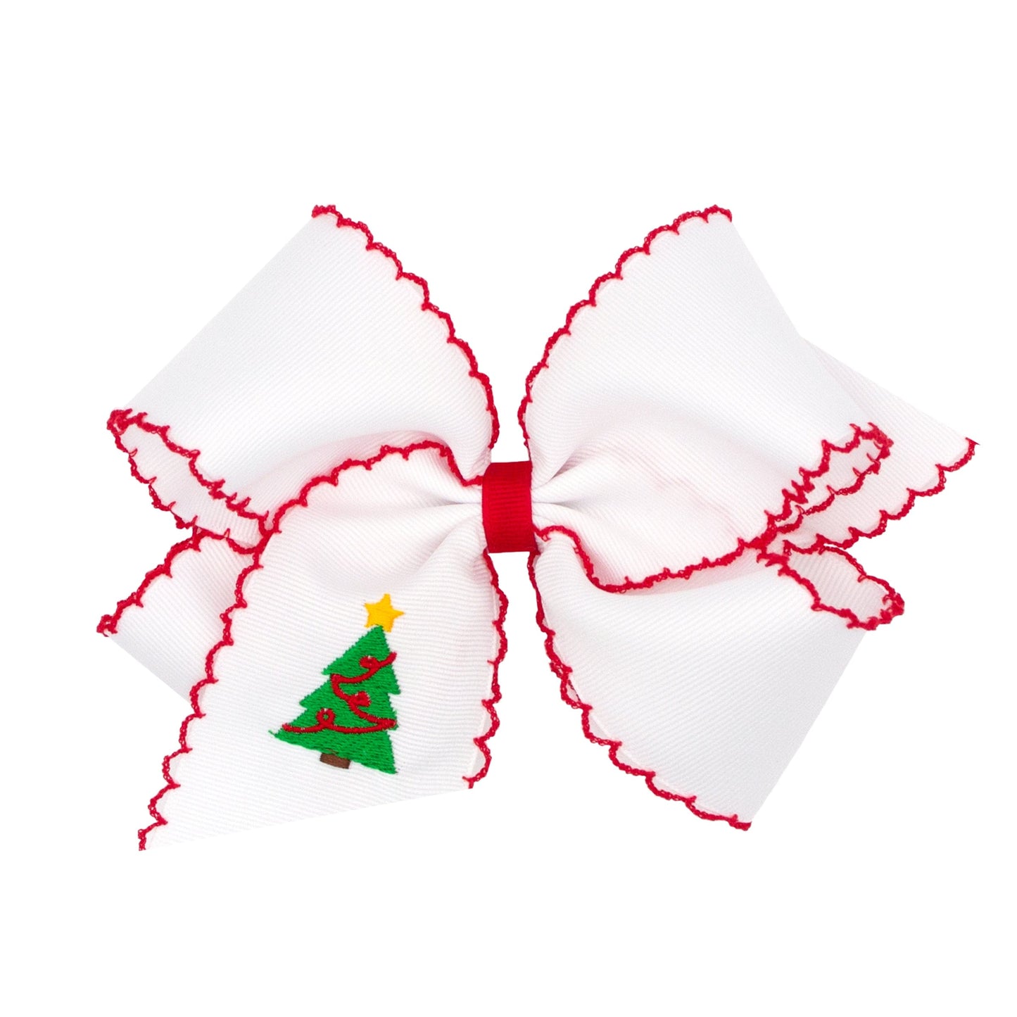 Christmas Tree Moonstitch Bow (2 Sizes)