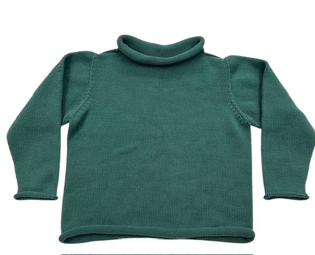 Rollneck Sweater, Hunter Green