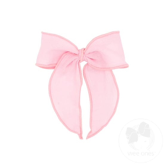 Medium Cotton Gauze Bowtie  - Pink