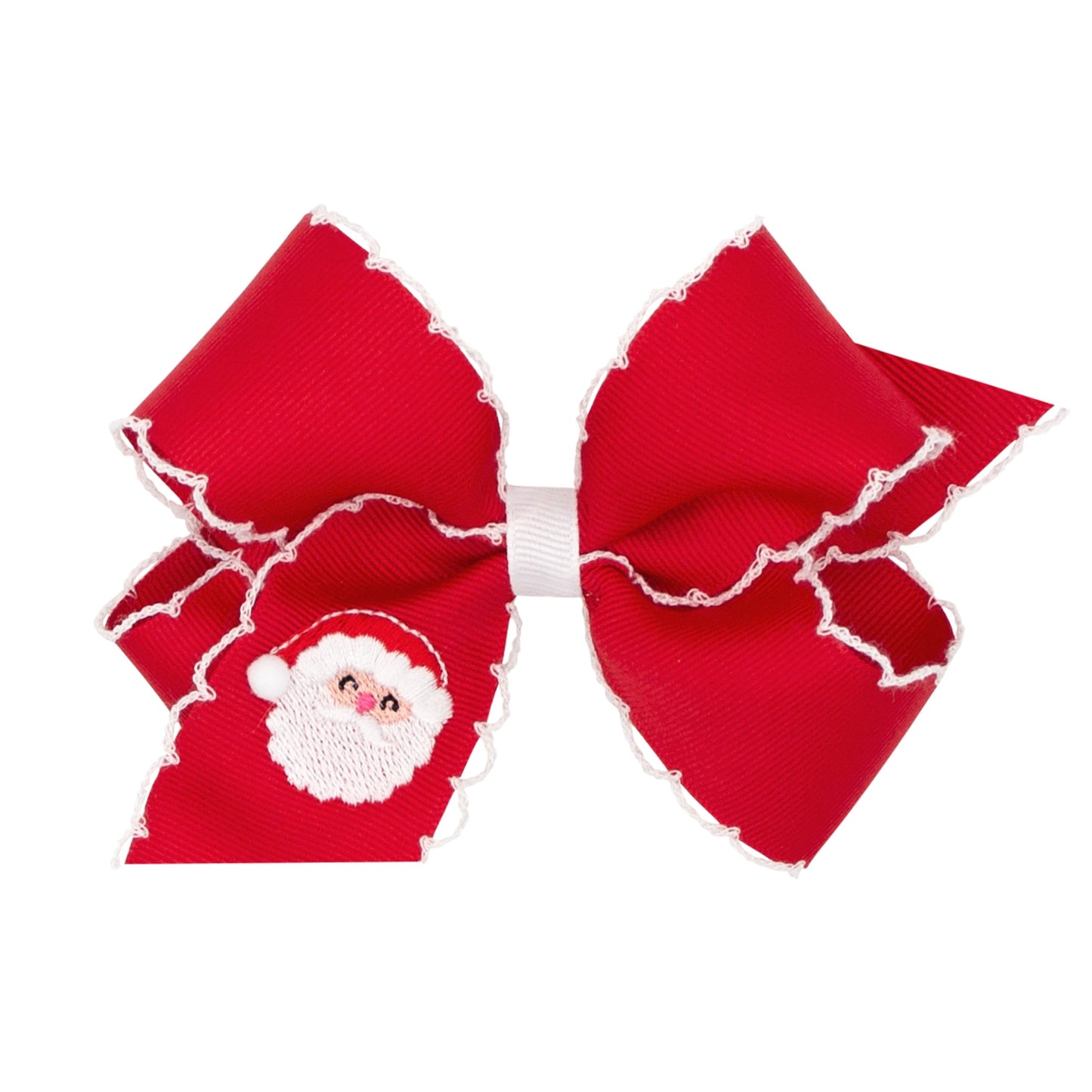 Red Santa Moonstitch Bow (Multiple Sizes)