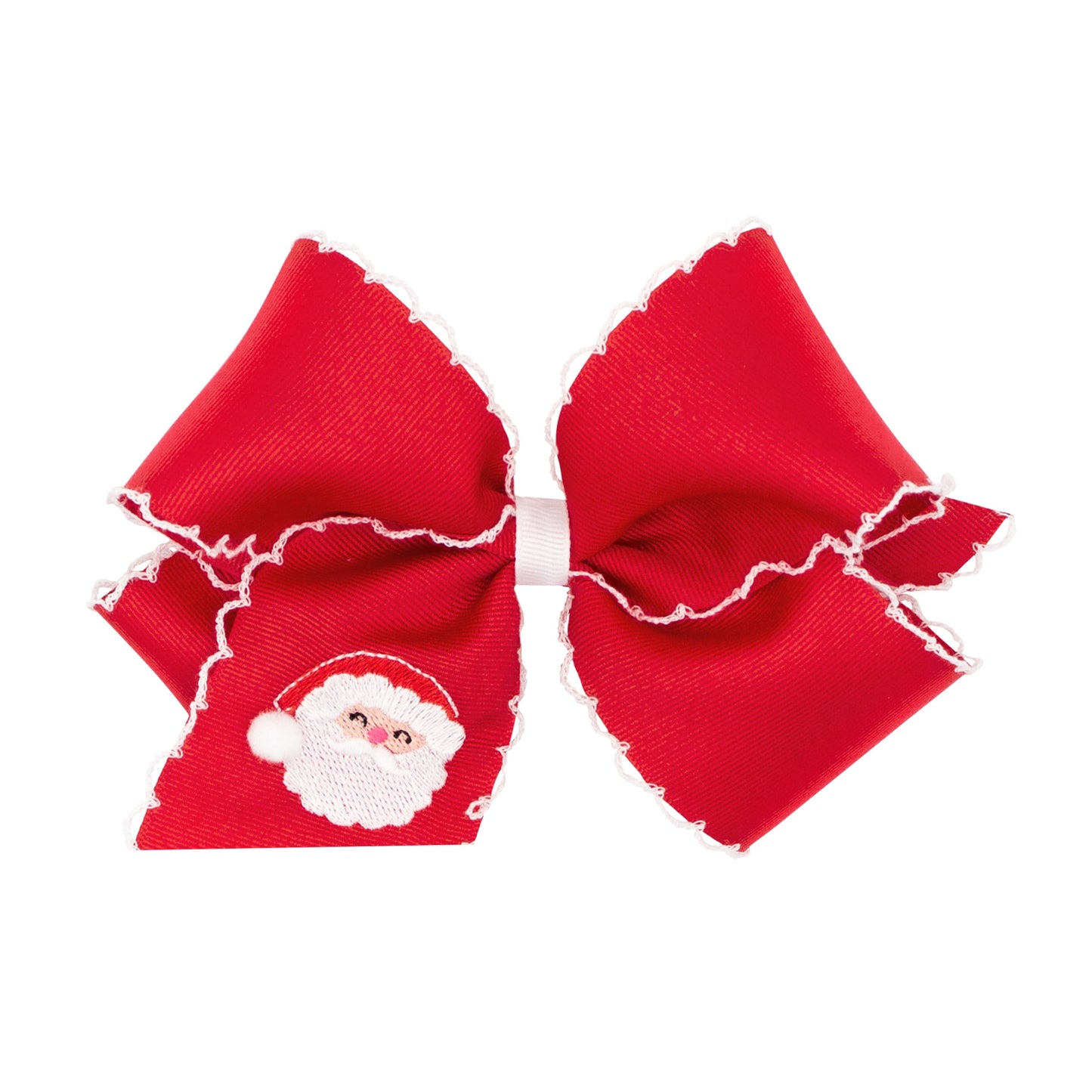 Red Santa Moonstitch Bow (Multiple Sizes)