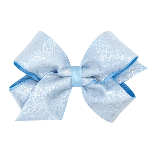 Medium Mirror Dot Hairbow, Blue