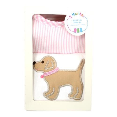 Pink Lab Burp & Bib Boxed Set