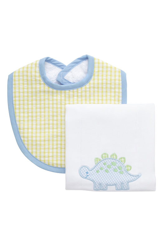 Dino Basic Bib & Burp Set