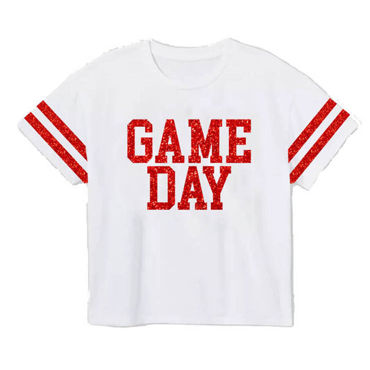 Boxy Game Day Shirt, Red