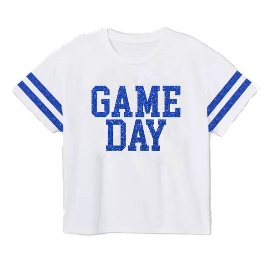Boxy Game Day Shirt, Royal Blue