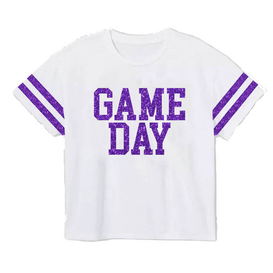 Boxy Game Day Shirt, Purple