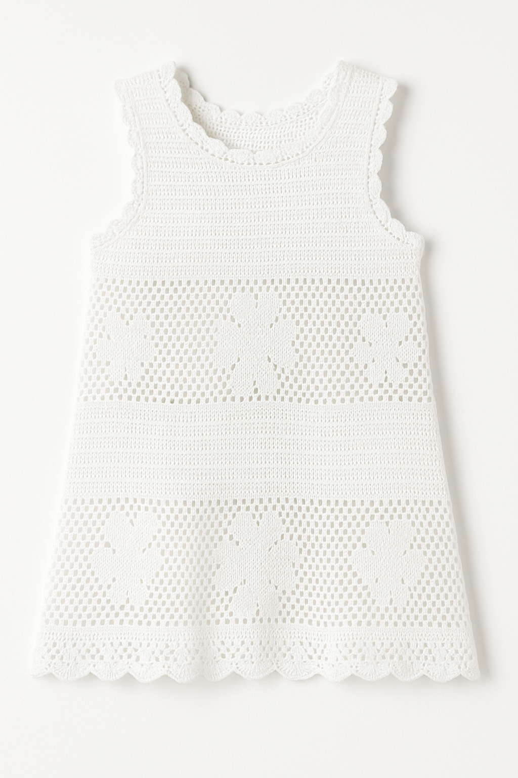Emmi Floral Crochet Swim Coverup, White