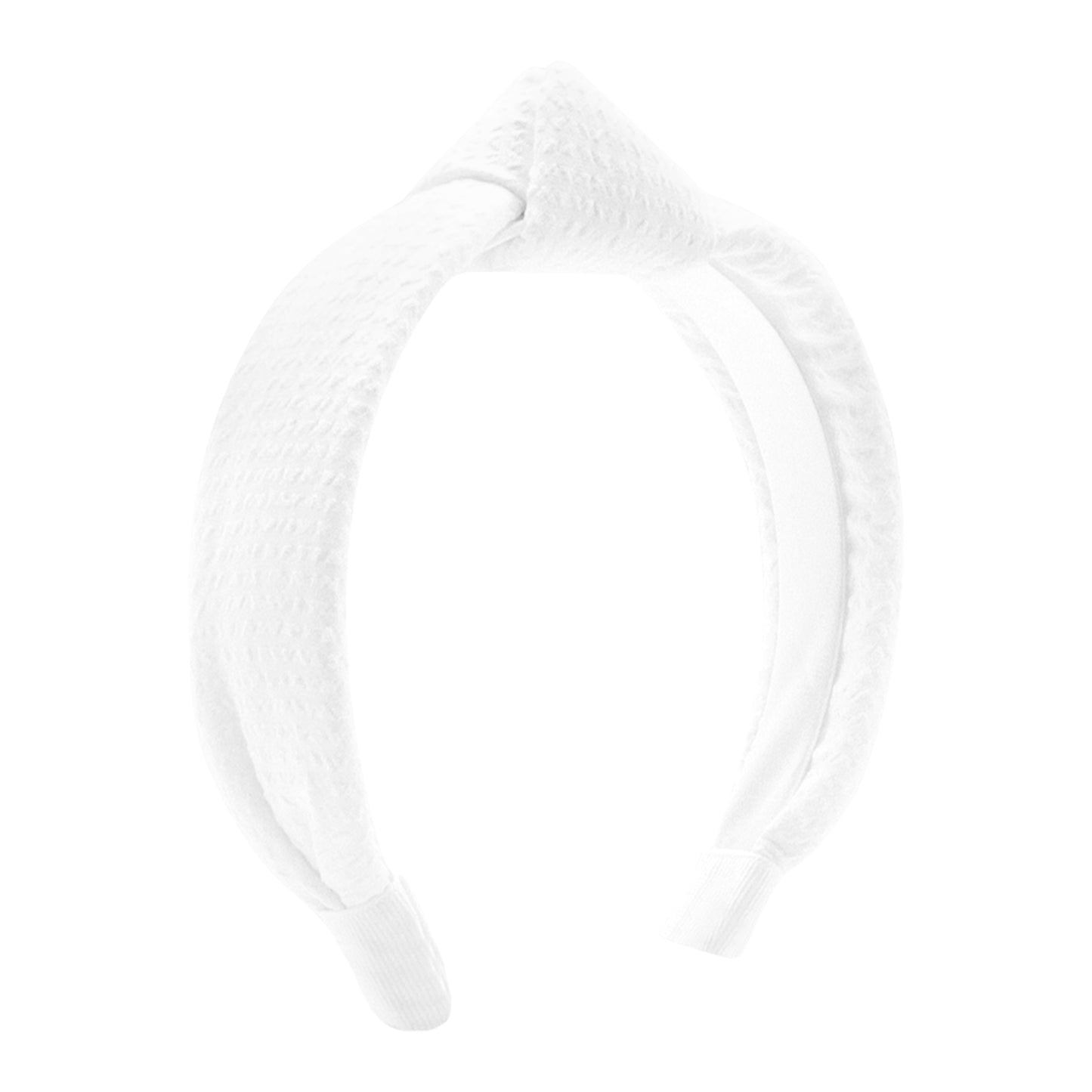 Seersucker Headband, White