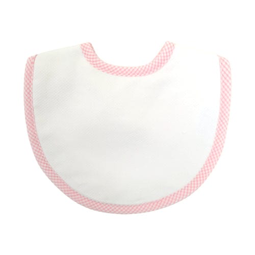 Pink Check Basic Bib