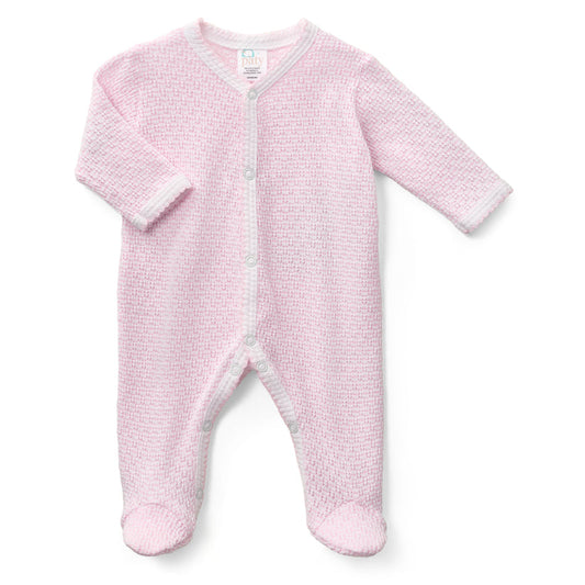 PatyKnit Solid Pink Footie