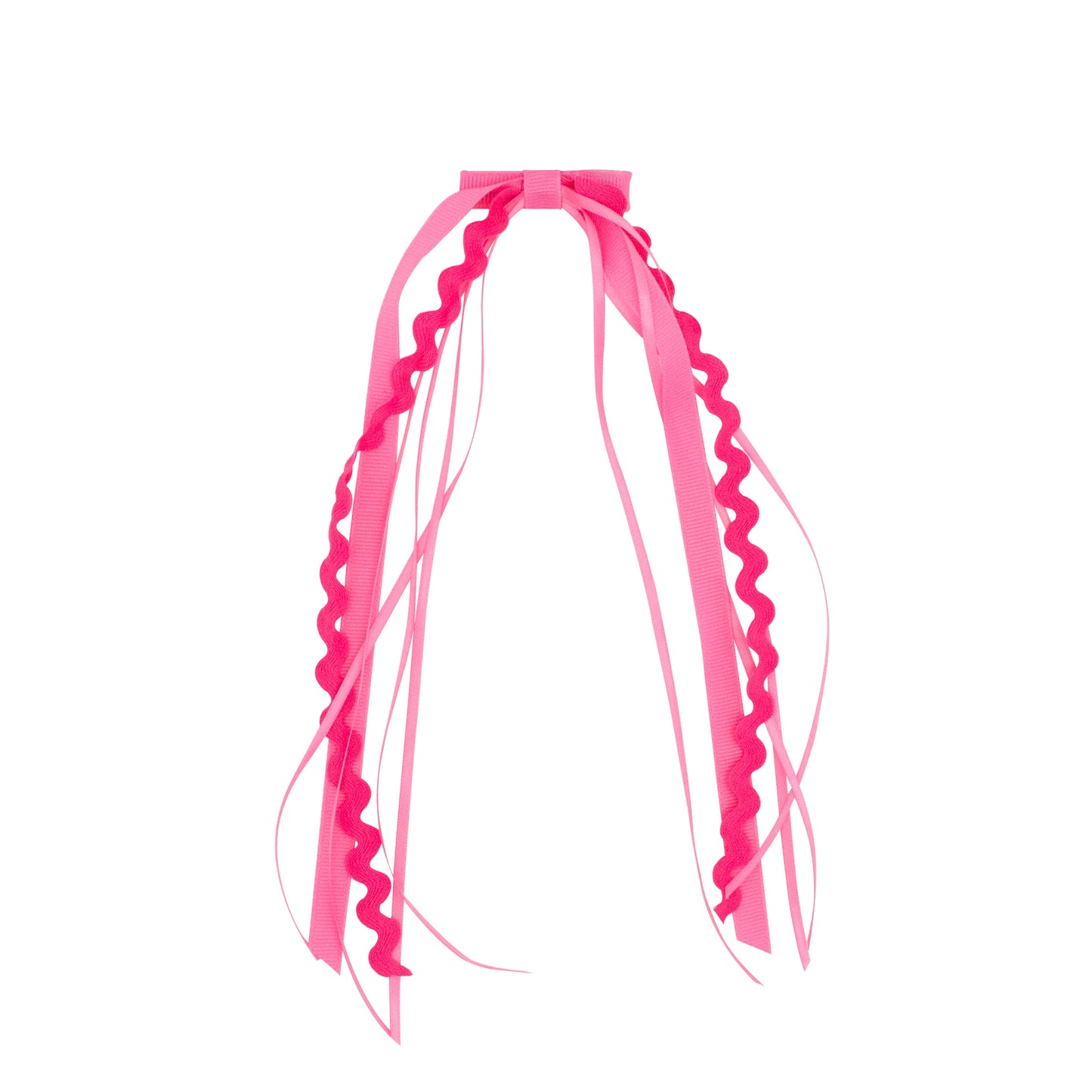 Ric Rac & Grosgrain Streamer Bow, 3 Color Options
