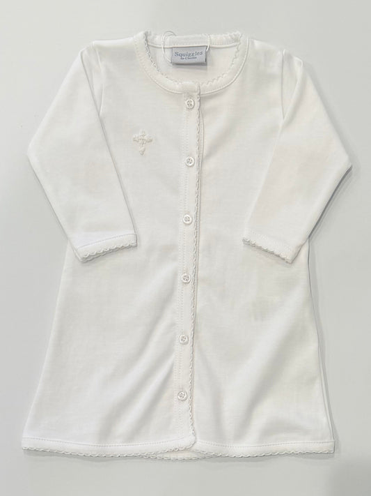 Pima Cotton Daygown with Mini Crochet Cross