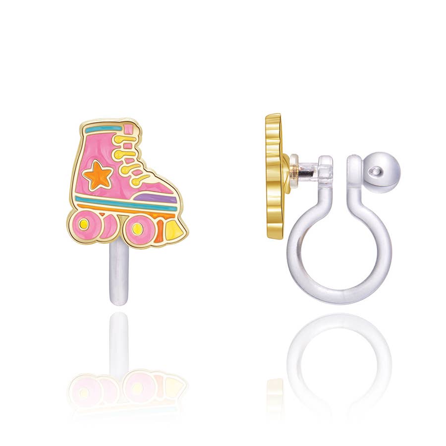 Clip On Earrings- Roller Skates