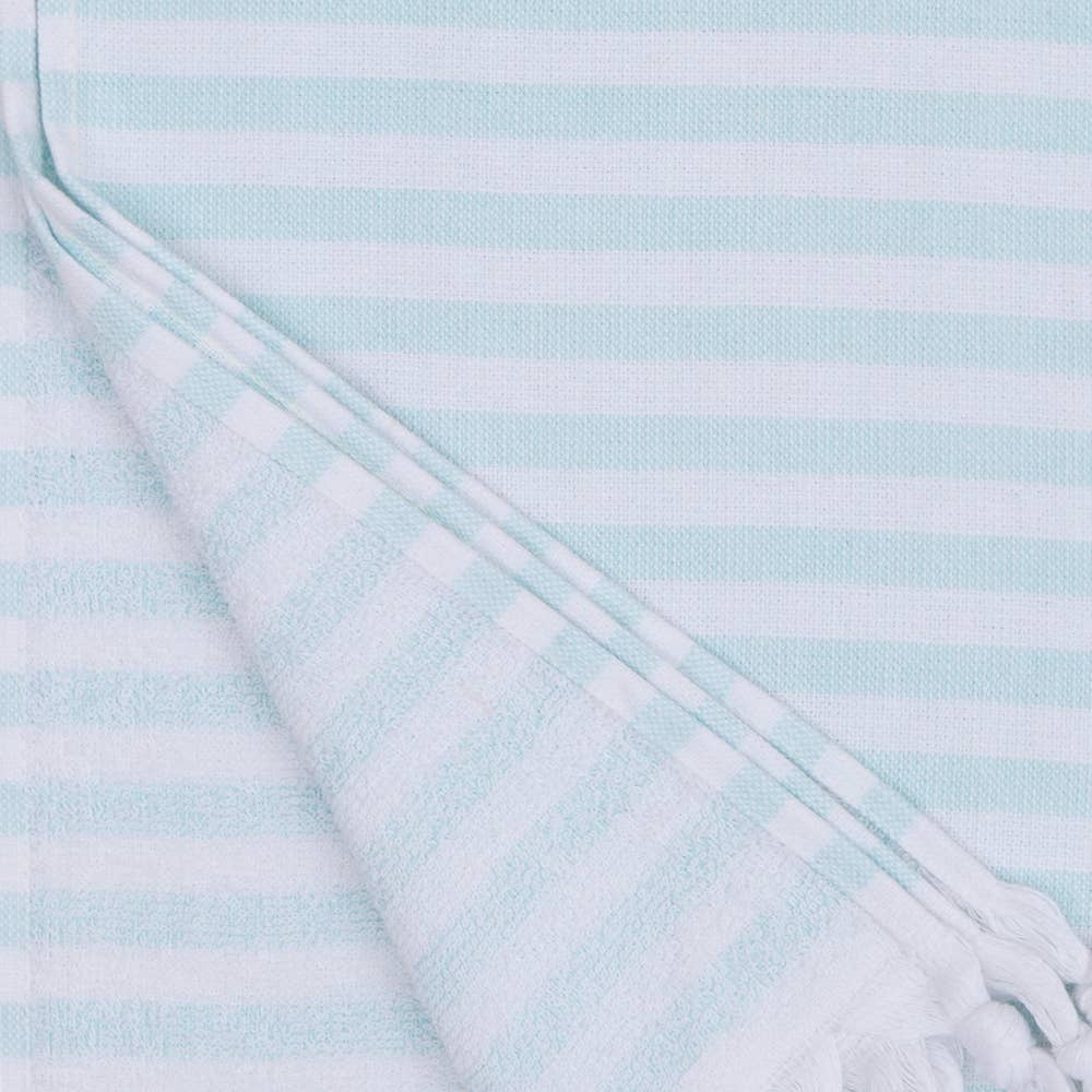 Turkish Beach Towels with Terry Backing, Multiple Colors