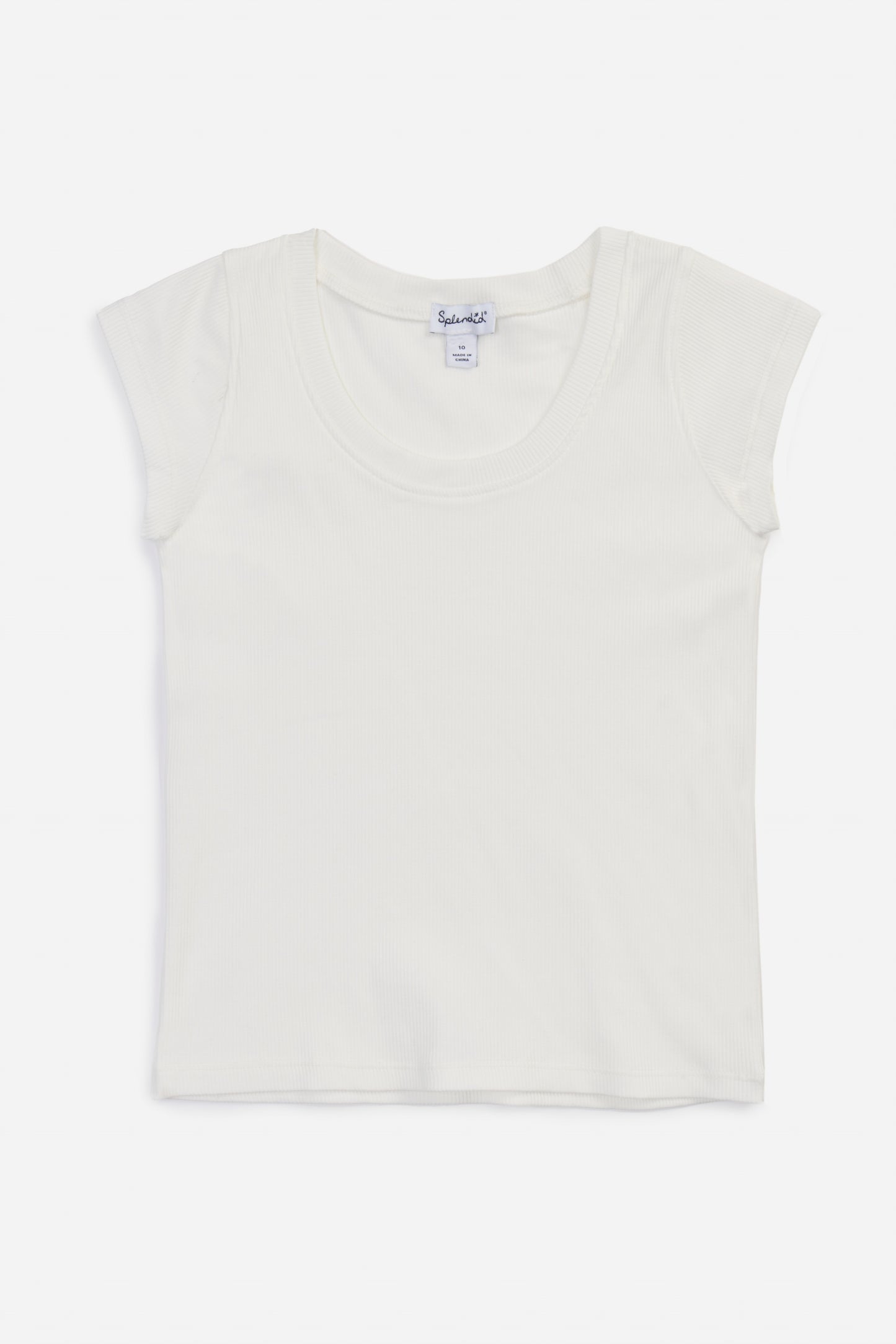 Scoop Neck Tee - White