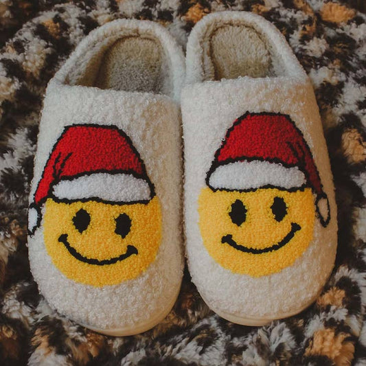 Santa Happy Face Slippers