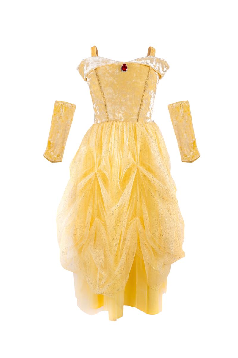 Velvety Soft Yellow Princess Dress