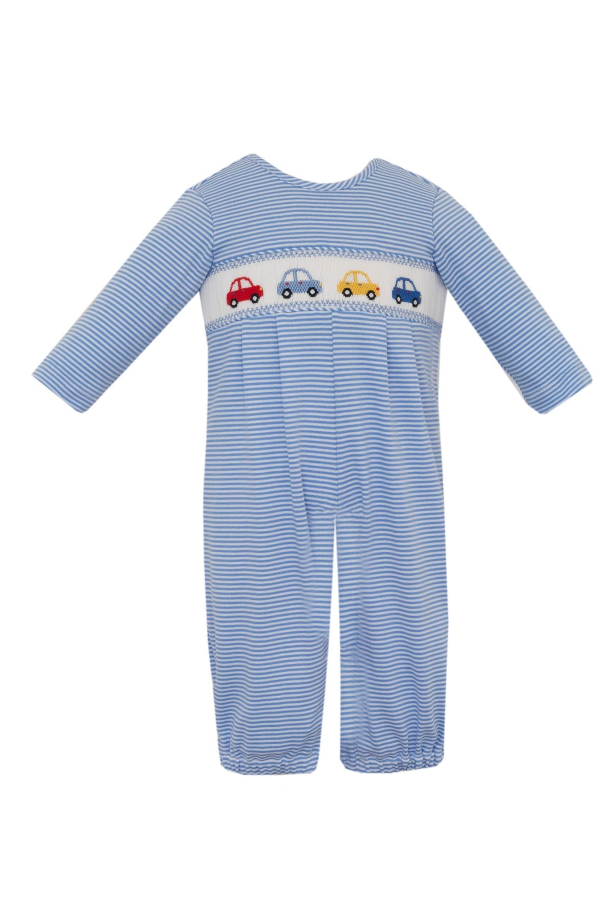 Cars Long Footie, Periwinkle Blue Stripe
