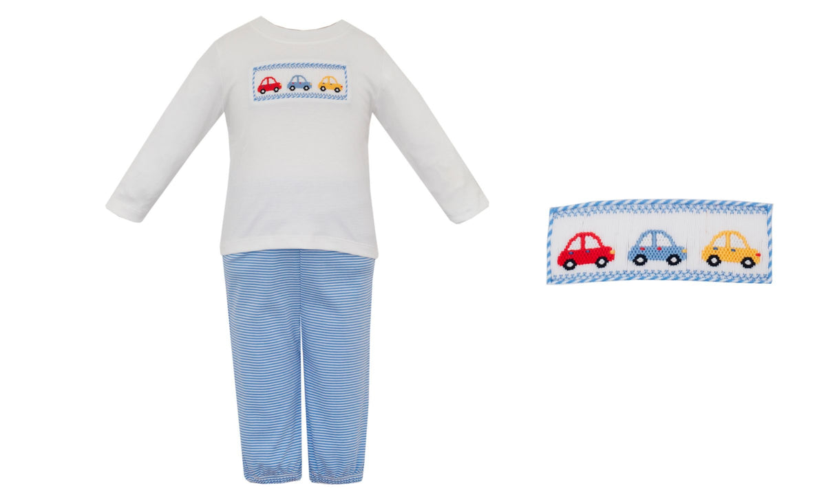 Cars Pant Set, Periwinkle Blue