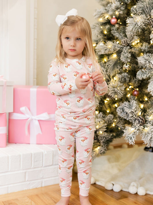 Santa Pajamas - Pink 2 pc.