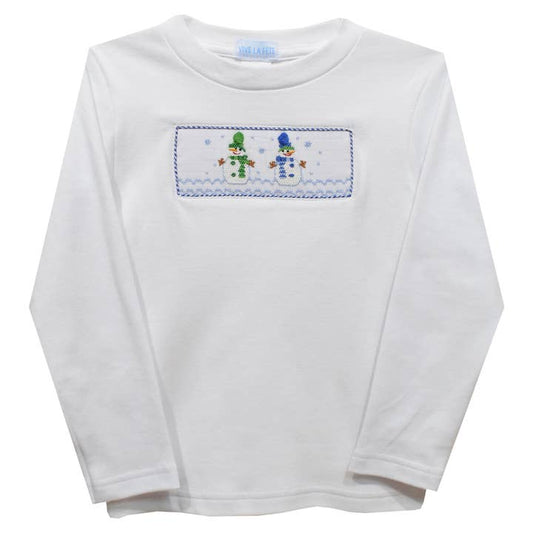 Snowman Boys Smocked Shirt