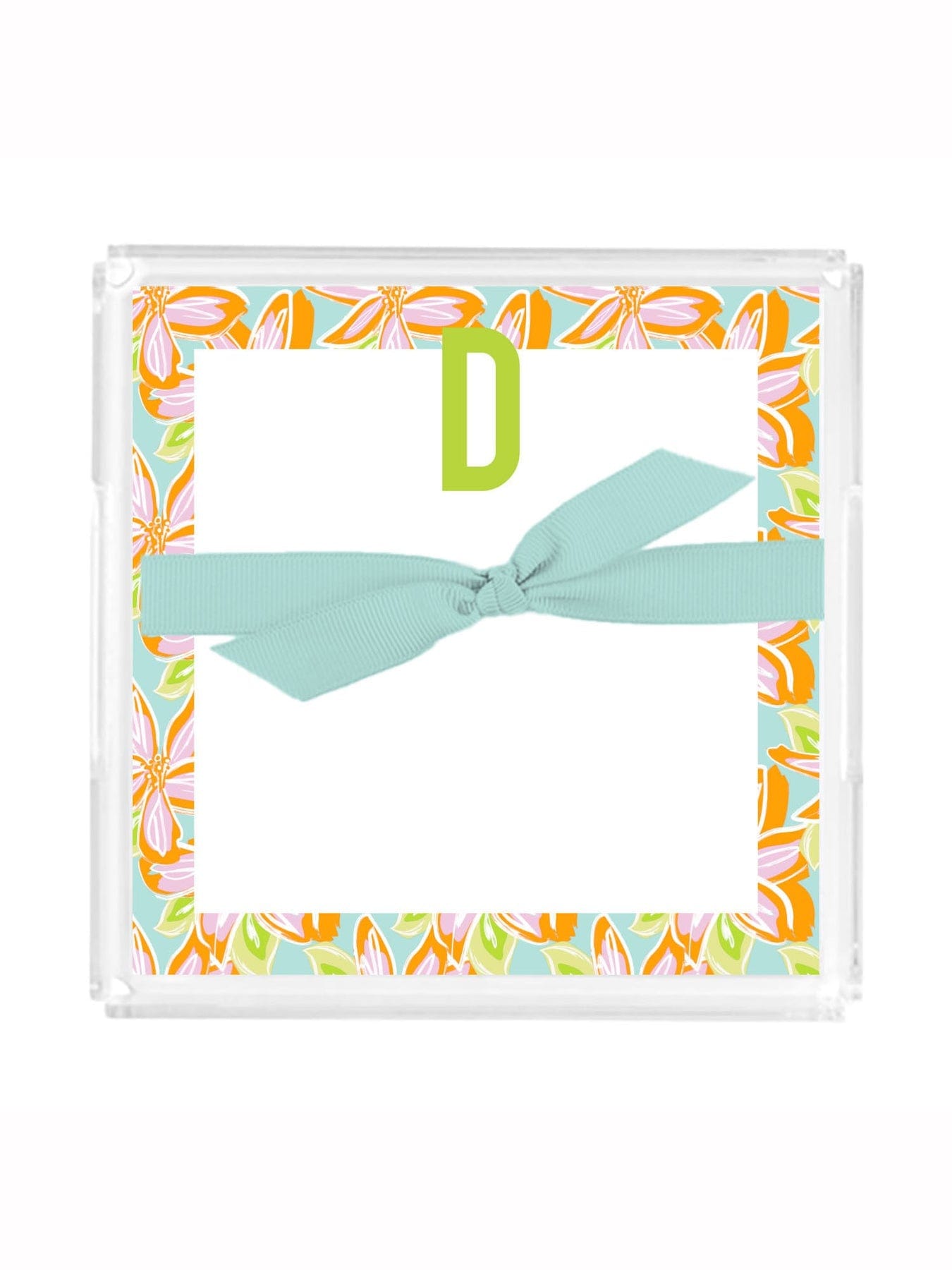 Initial Notepad with Acrylic Tray, Select your Letter