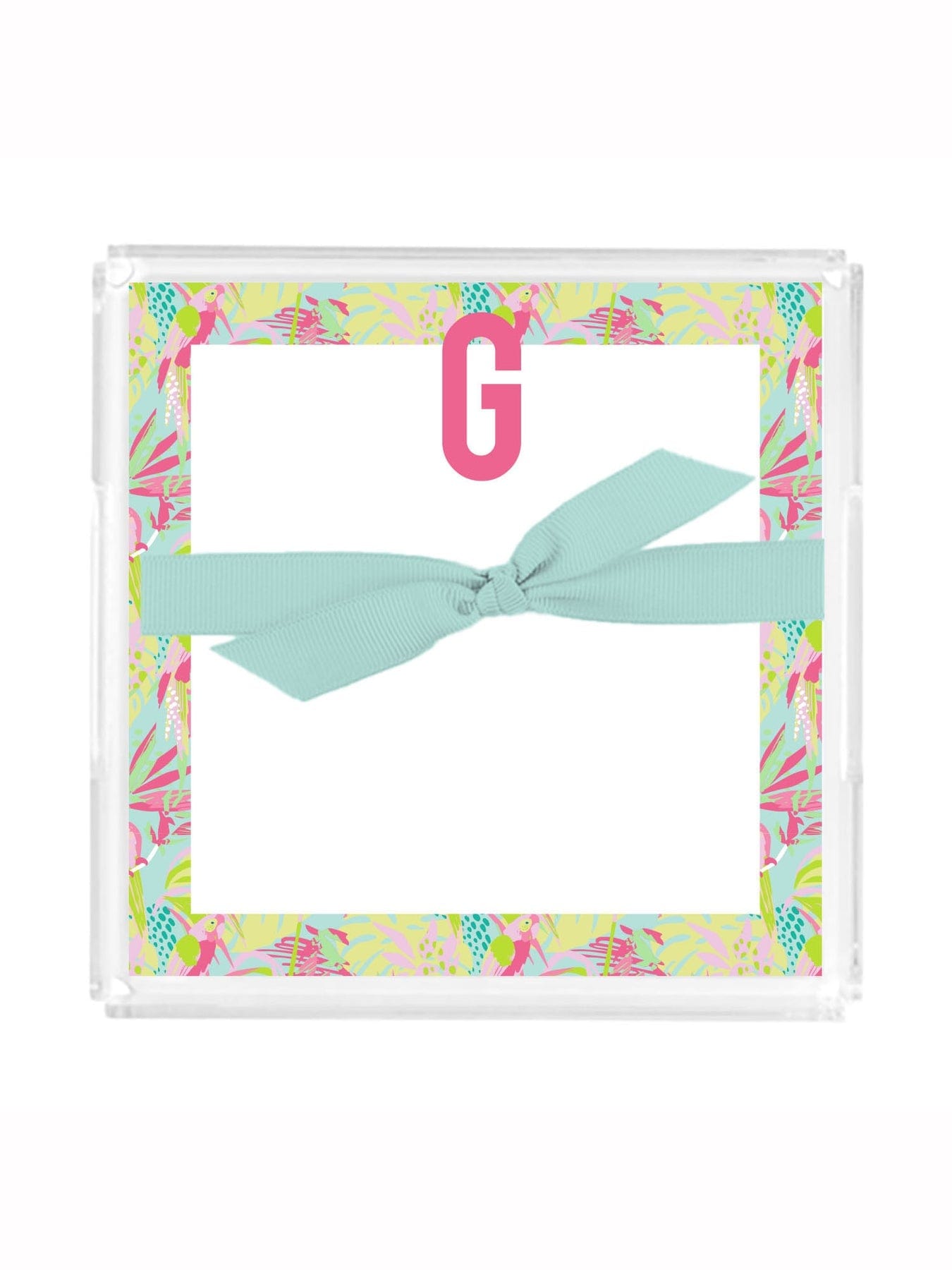 Initial Notepad with Acrylic Tray, Select your Letter