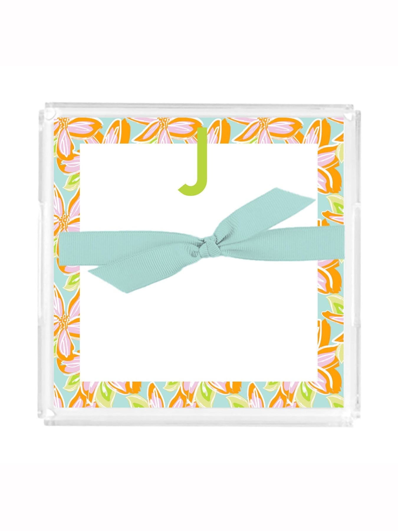 Initial Notepad with Acrylic Tray, Select your Letter