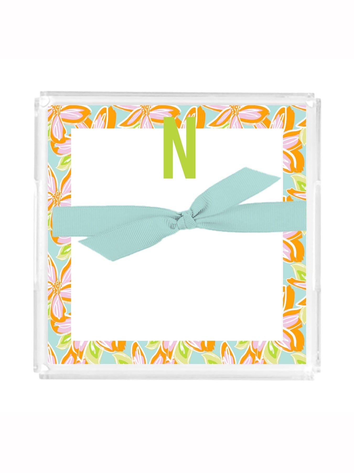 Initial Notepad with Acrylic Tray, Select your Letter