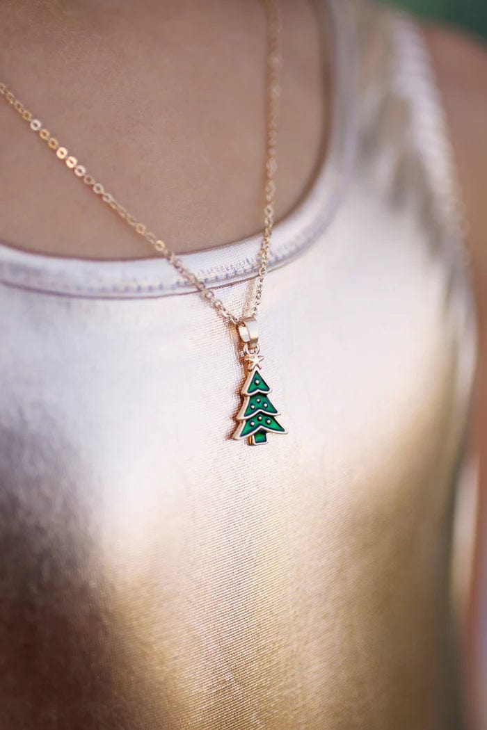 Christmas Tree Necklace and Rings