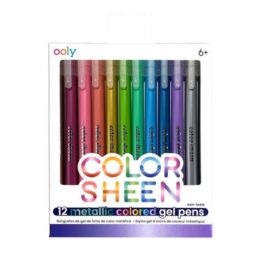 Color Sheen: Metallic Colored Gel Pens (Set of 12)