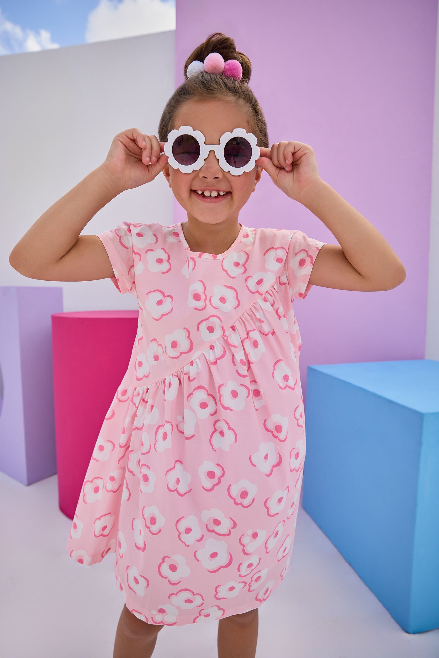 Swoop Dress, Marshmallow Floral