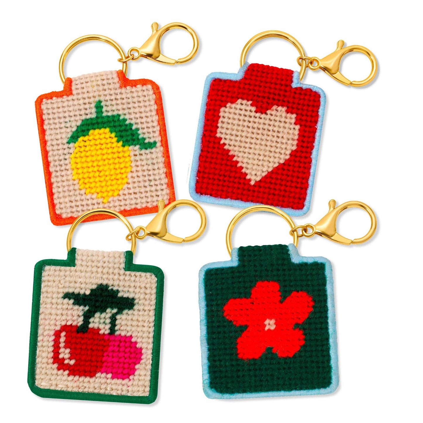 Needlepoint Keychain Bundle - 4 Styles