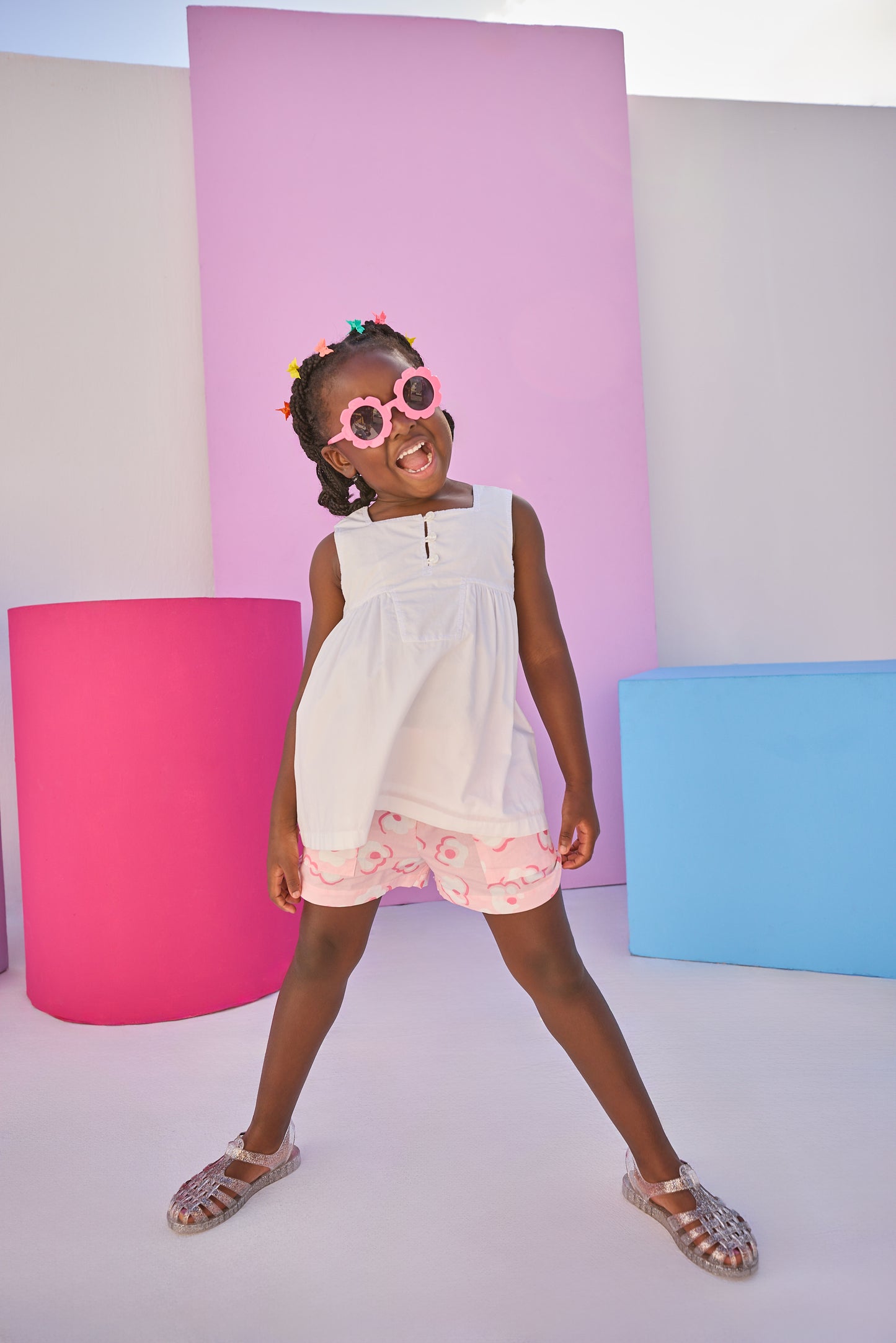 Patch Pocket Shorts - Marshmallow Floral